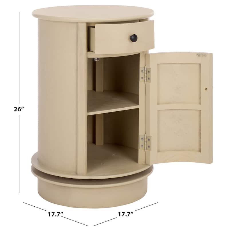 SAFAVIEH Celestia Grey Swivel Storage Accent Table - 18"W x 18"D x 26"H