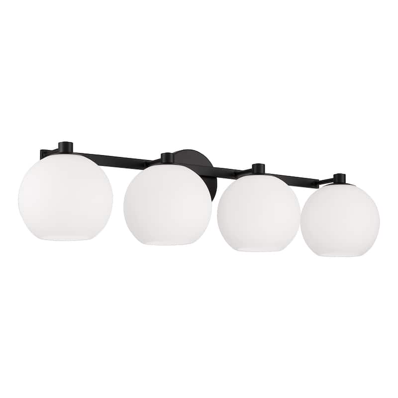 Ansley 4-Light Vanity - 31"W x 8"H x 7.75"E - Matte Black