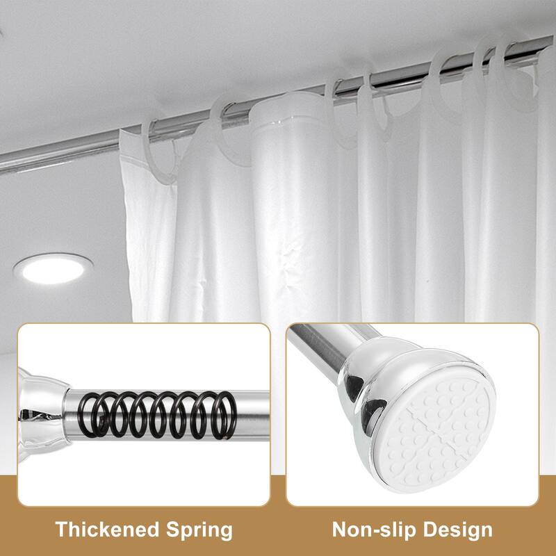 Window Curtain Rod, 18.5" to 29.52" 99lb Tension Closet Rod Adjustable