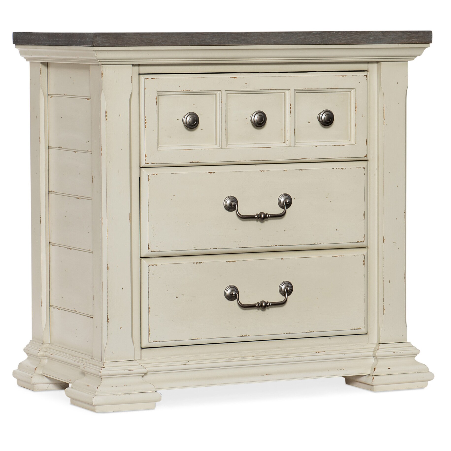 Shop Hooker Furniture 5930 90016 Sturbridge 30 1 2 Wide Poplar Wood Nightstand Distressed Cream With Gray Overstock 22915569
