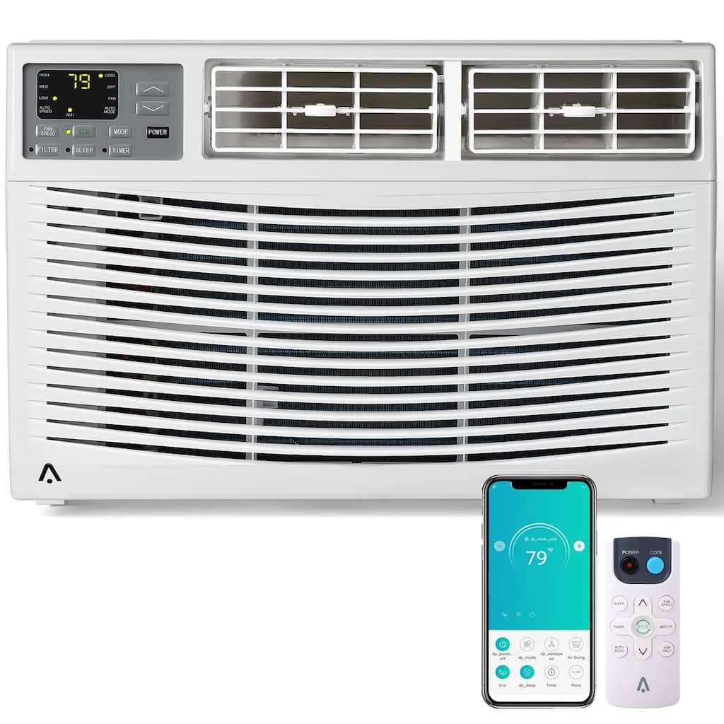 12,000 BTU Window Air Conditioner for Room Up to 550 Sq. Ft, Smart WIFI Control