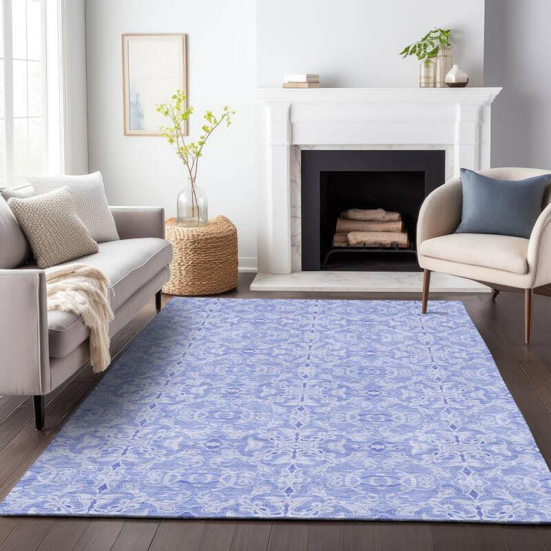 Machine Washable Indoor/ Outdoor Chantille Traditional Medallions Rug
