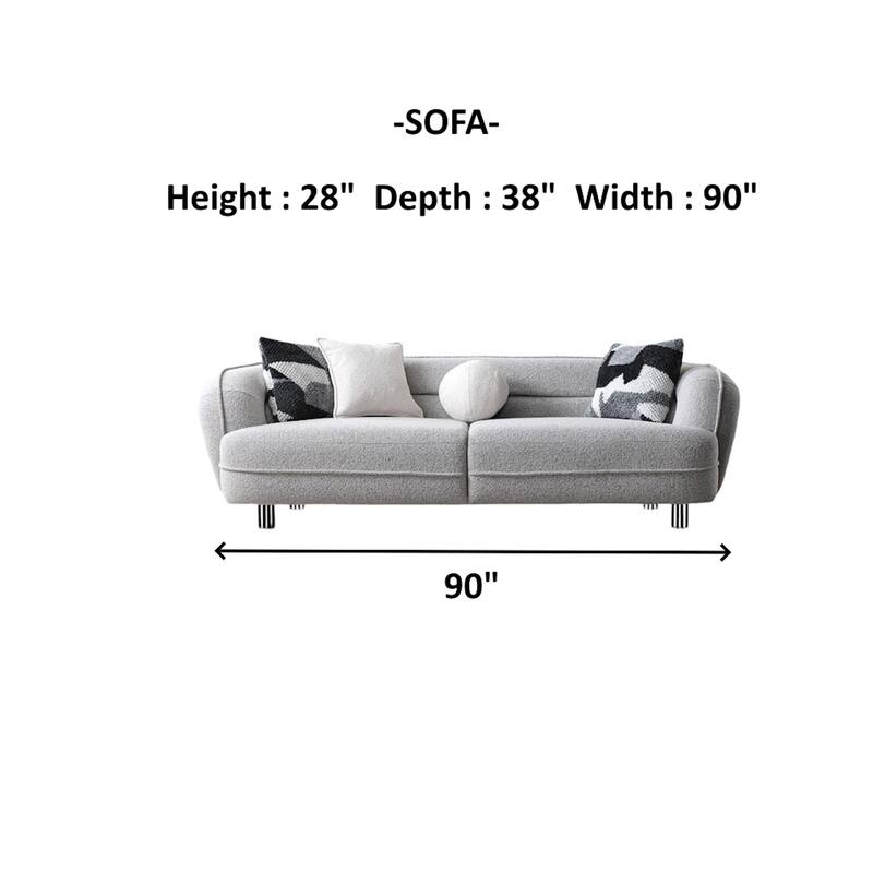 Endrick 3 Pieces Living Room Sets 2 Sofa 1 Chair