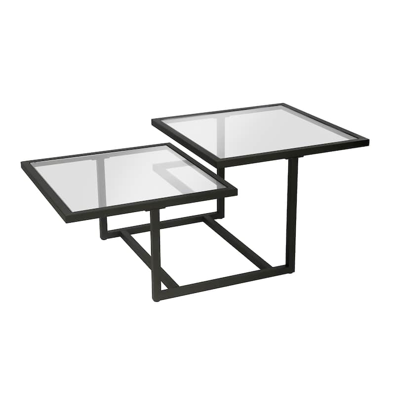 Silver Orchid Solm Two-Tier Blackened Bronze Coffee Table