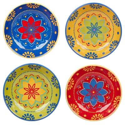Certified International Spice Love Set of 4 Soup Bowls - 9" Diam x 2"