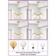 preview thumbnail 1 of 3, 5-Light Modern Linear Sputnik Bowl Cluster Island Light Globe Ceramic Chandelier Aged Brass