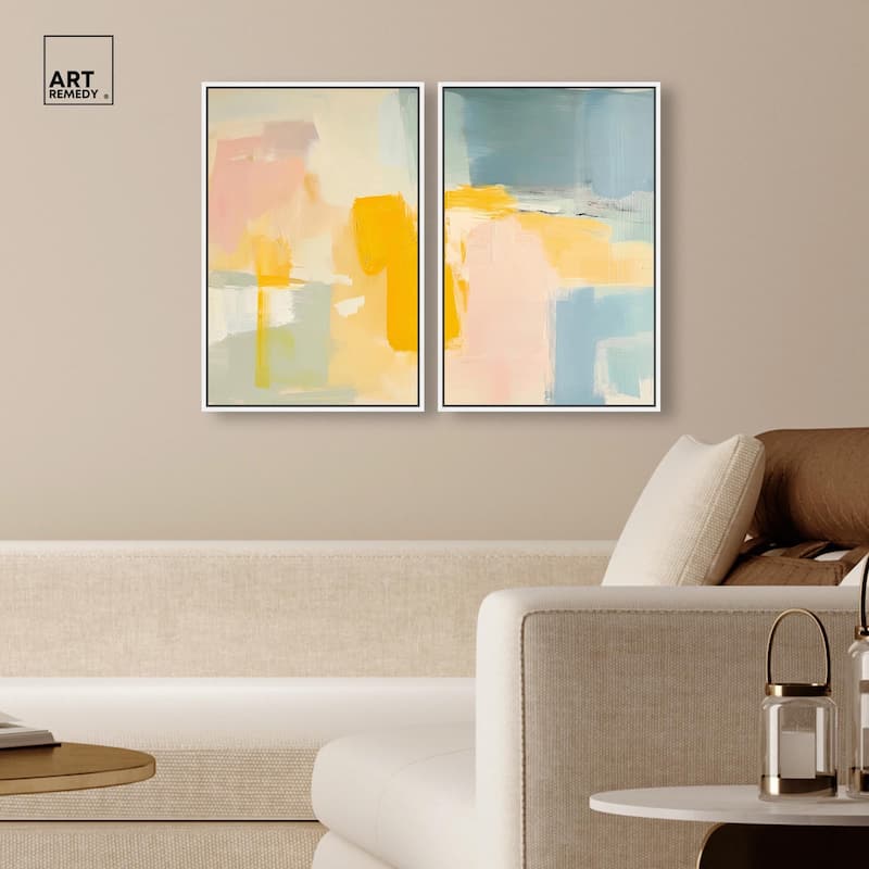 Ocean of Suns II Canvas Set of 2 by Art Remedy