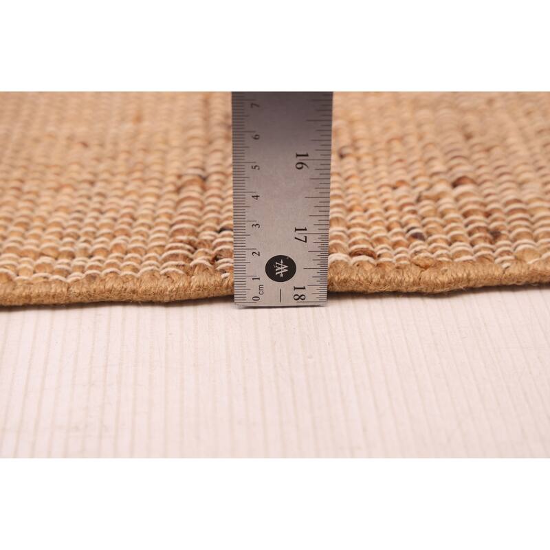 ECARPETGALLERY Flat-Weave Palas Denizli Tan Jute Kilim - 5'3 x 7'7