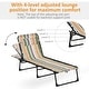 preview thumbnail 4 of 34, Outsunny Folding Chaise Lounge Chair Portable Lightweight Reclining Garden Sun Lounger with 4-Position Adjustable Backrest