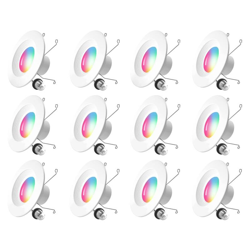 Banord LED RGB Smart Recessed 6 Inch 13 Watt Flush Mount Ceiling Lights (3 Pack) - 0.60