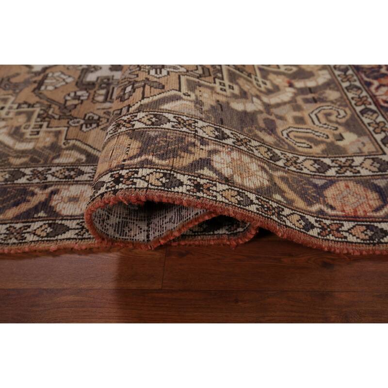 Geometric Bakhtiari Persian Vintage Rug Handmade Wool Carpet - 4'7" x 6'6"