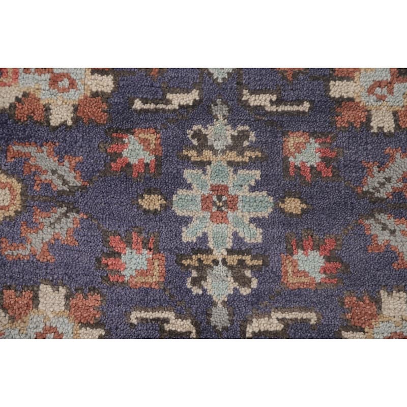 Blue Heriz Serapi Oriental Octagon Area Rug Wool Carpet - 6'0"x 5'11"