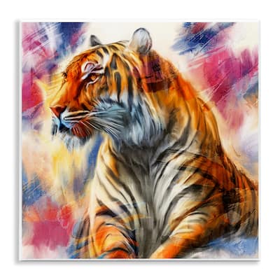 Stupell Fierce & Elegant Tiger Wall Plaque Art Design By Kim Allen