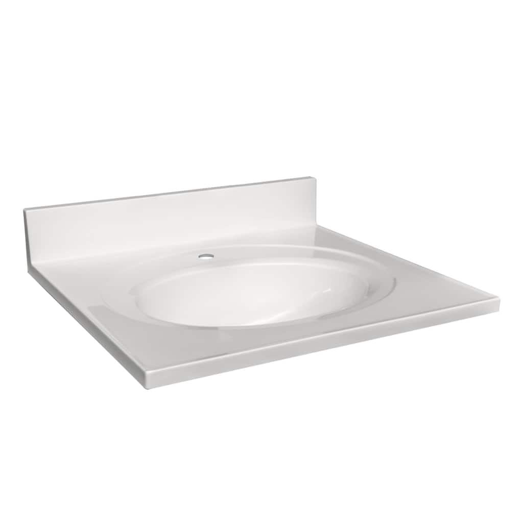 Design House 25" Cultured Marble Vanity Top with Backsplash