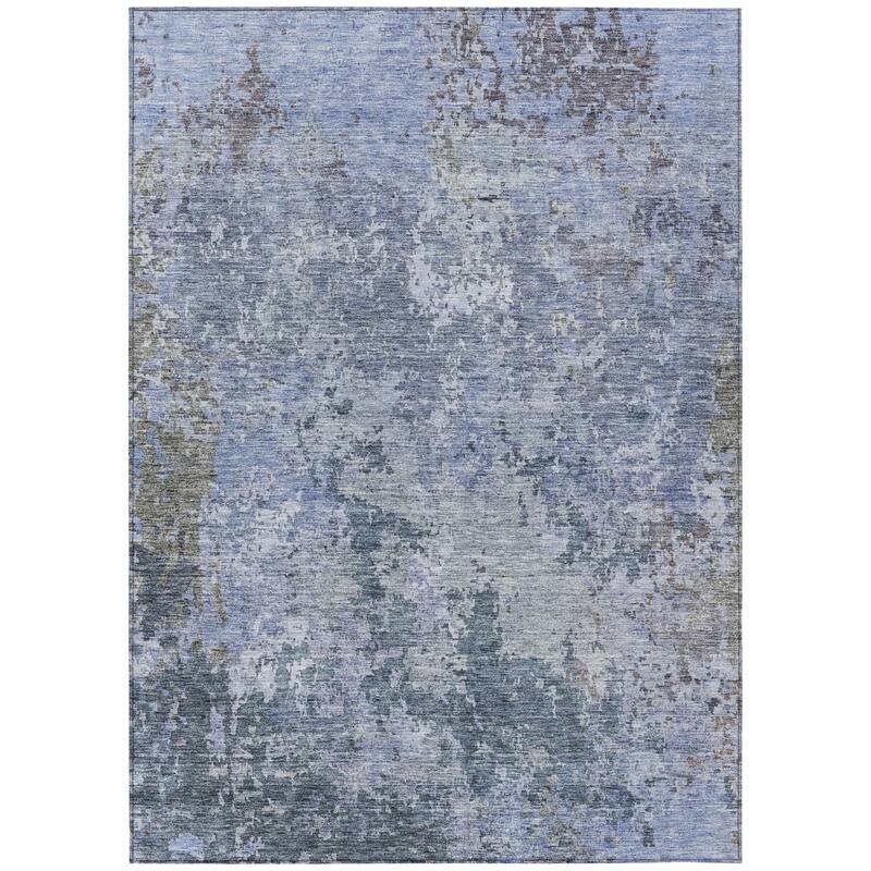 HomeRoots Abstract Transitional Rectangle Outdoor Rug