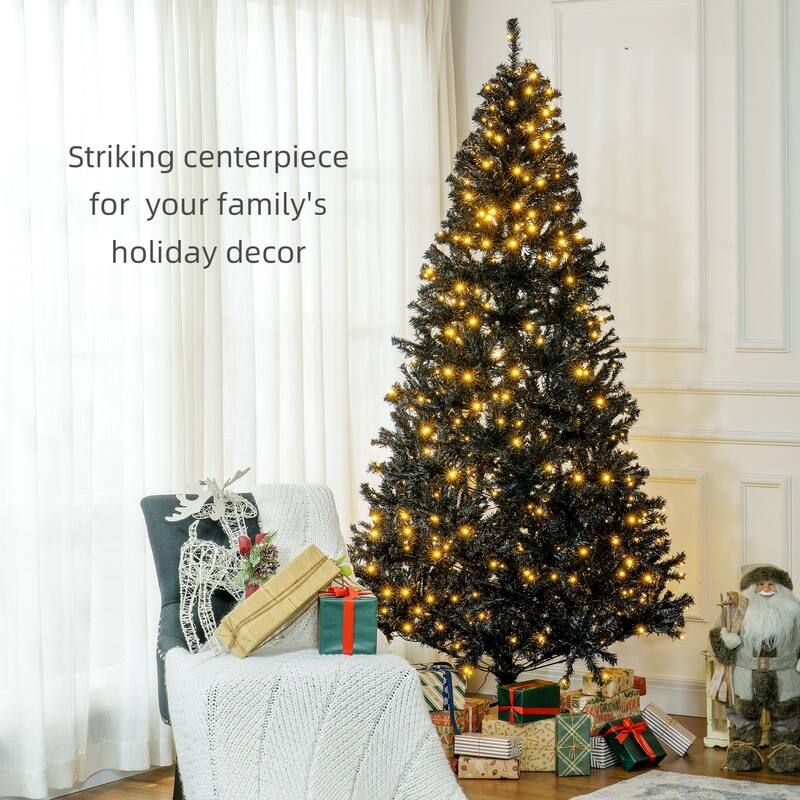 7.5-Foot Artificial Christmas Tree with 500 Warm White LED Lights and 1346 Branch Tips - 47.25" Dia x 88.5" H