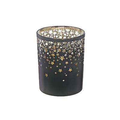 Christmas Glass Votive Holder Falling Stars - N/A