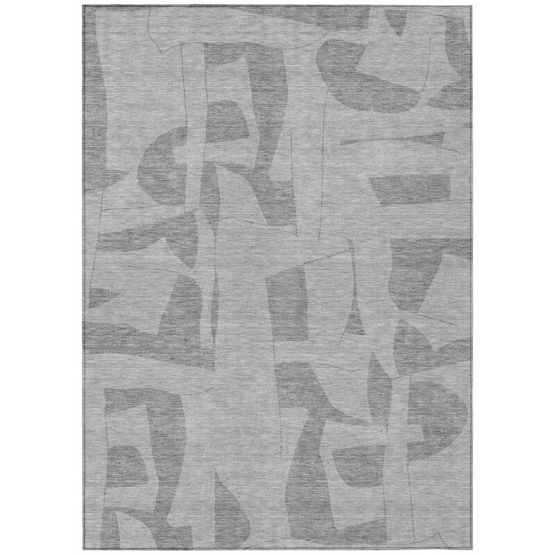 Machine Washable Indoor/ Outdoor Modern Creede Chantille Rug
