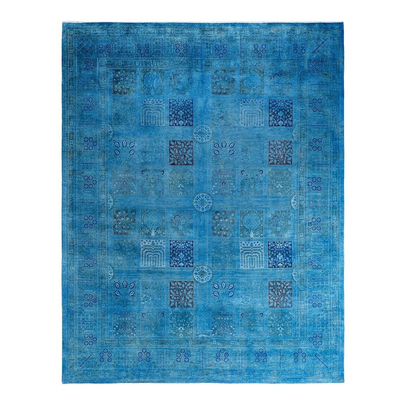 Fine Vibrance One-of-a-Kind Hand-Knotted Area Rug - Blue, 8' 2" x 10' 5" - 8' 2" x 10' 5"