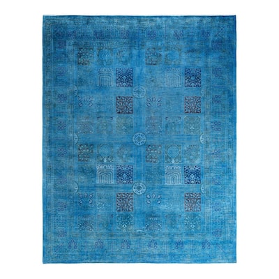 Fine Vibrance One-of-a-Kind Hand-Knotted Area Rug - Blue, 8' 2" x 10' 5" - 8' 2" x 10' 5"
