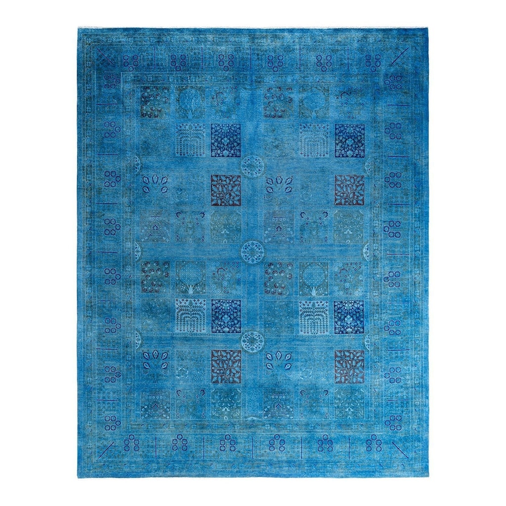 Fine Vibrance One-of-a-Kind Hand-Knotted Area Rug - Blue, 8' 2" x 10' 5" - 8' 2" x 10' 5"
