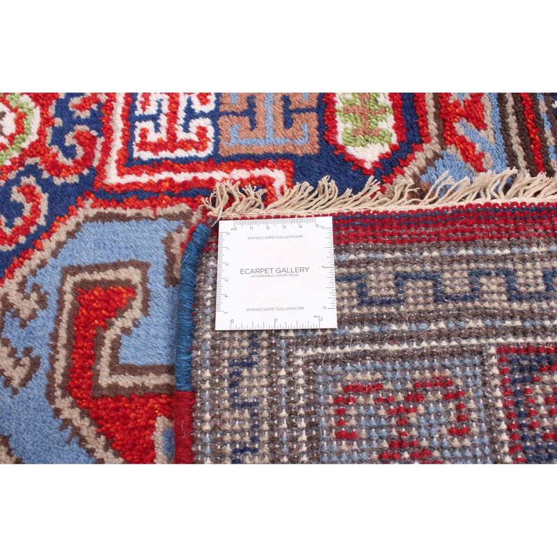 ECARPETGALLERY Hand-knotted Royal Kazak Dark Red Wool Rug - 4'0 x 5'11