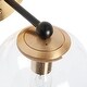 preview thumbnail 10 of 15, Modern Glam Black Gold 2/3/4 Light Bathroom Vanity Light Globe Seeded Glass Wall Sconces