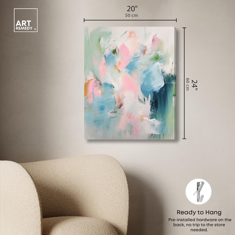 Neon Breeze I Canvas by Art Remedy, Gallery Wrapped