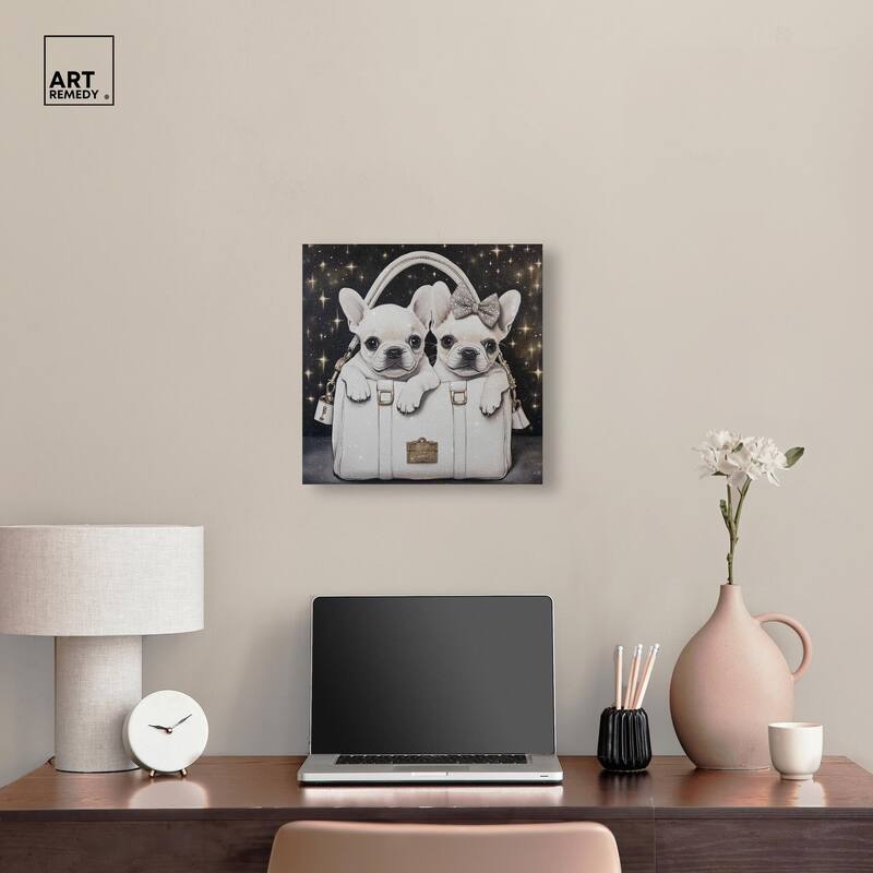 Constellation Frenchie Purse Canvas by Art Remedy, Gallery Wrapped