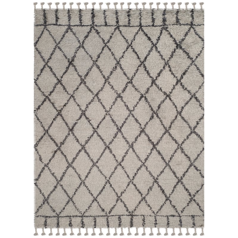 SAFAVIEH Handmade Casablanca Shag Magarete Tribal Wool Rug