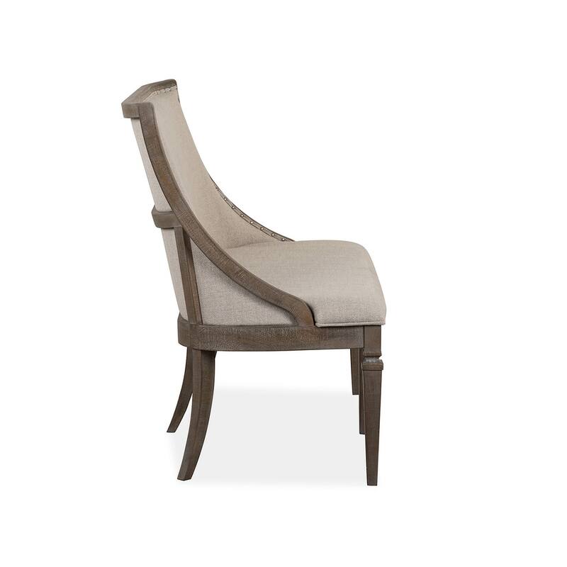 Magnussen Home Lancaster Dovetail Grey Upholstered Bench - 56''W x 27''D x 38''H
