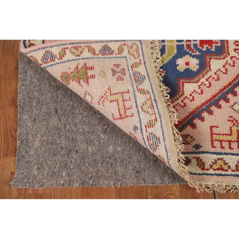 Geometric Kazak Oriental Runner Rug Hallway Handmade Wool Carpet - 2'6" x 9'10"