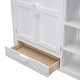preview thumbnail 14 of 13, White Full Size Solid Wood Loft Bed with Built-in Wardrobe, Desk, Storage Shelves and Drawers