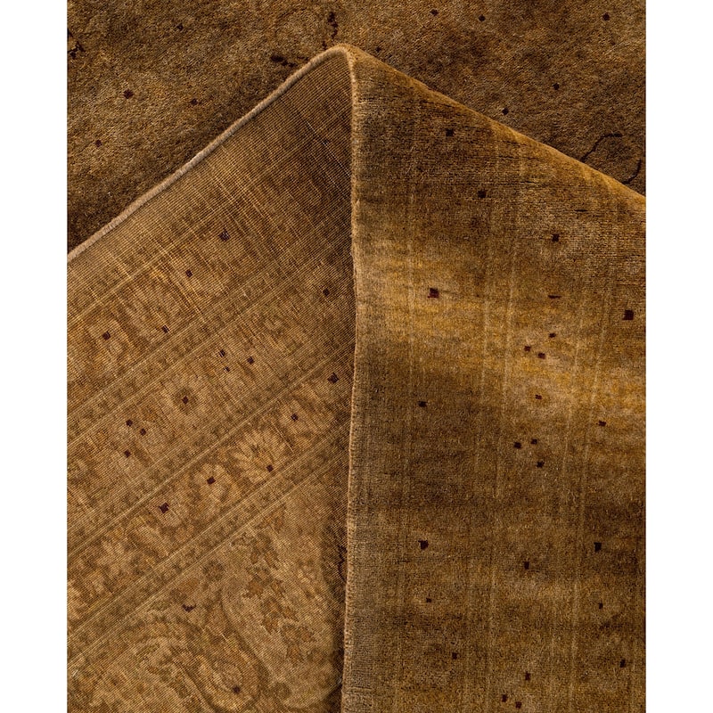 Overdyed One-of-a-Kind Hand-Knotted Area Rug - Gold - 9' 0" x 12' 0"
