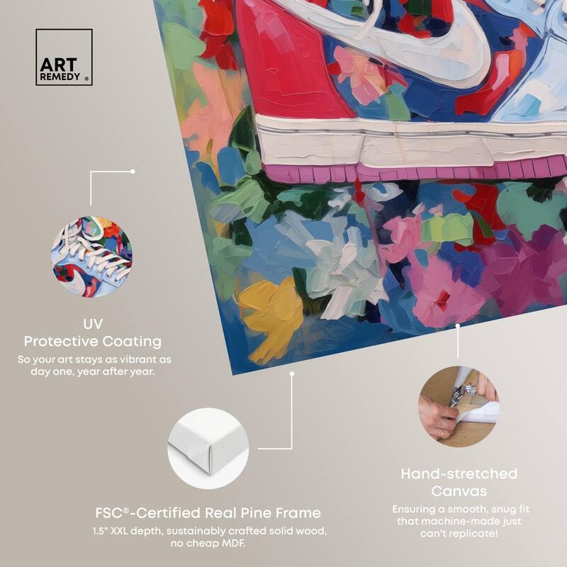 Whimsical Sneaker Canvas by Art Remedy, Gallery Wrapped