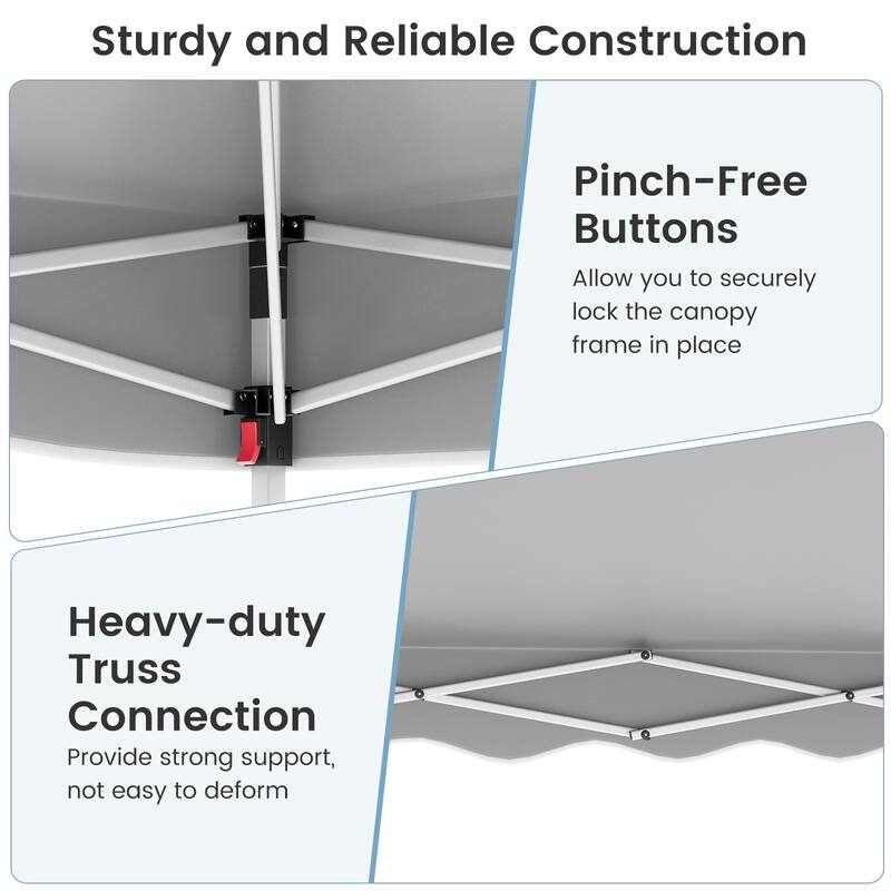 Gymax 10 X 10 FT Pop up Canopy Tent Portable Foldable Patio Shelter w/