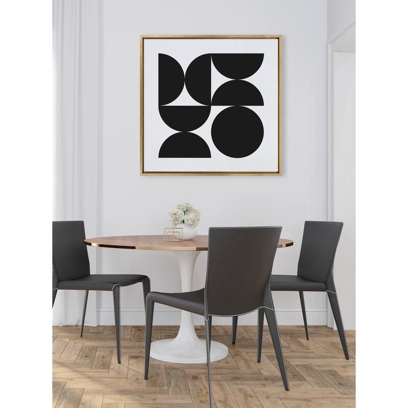 Kate and Laurel Bold Black White Frame Canvas by Creative Bunch Studio