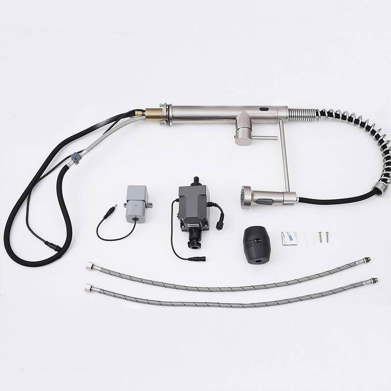 Touchless Chrome Sensor Single Handle Pull Down Kitchen Faucet