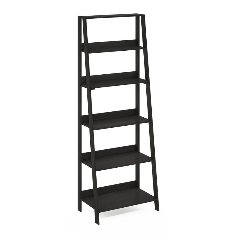 66.22 in. Tall Espresso Wood 6-Shelf Bookcase