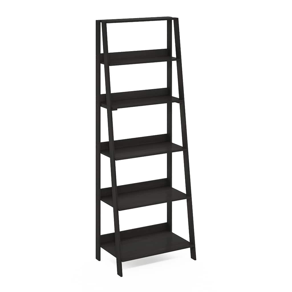 66.22 in. Tall Espresso Wood 6-Shelf Bookcase
