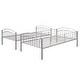 preview thumbnail 20 of 37, Convertible Twin Over Twin Bunk Bed with Guardrails and Ladder, Durable Steel Frame Bunk Bed, Divided into 2 Platform Beds
