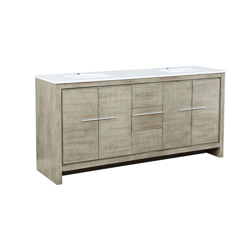 Lafarre 30 in W x 20 in D Rustic Acacia Bath Vanity and White Quartz Top