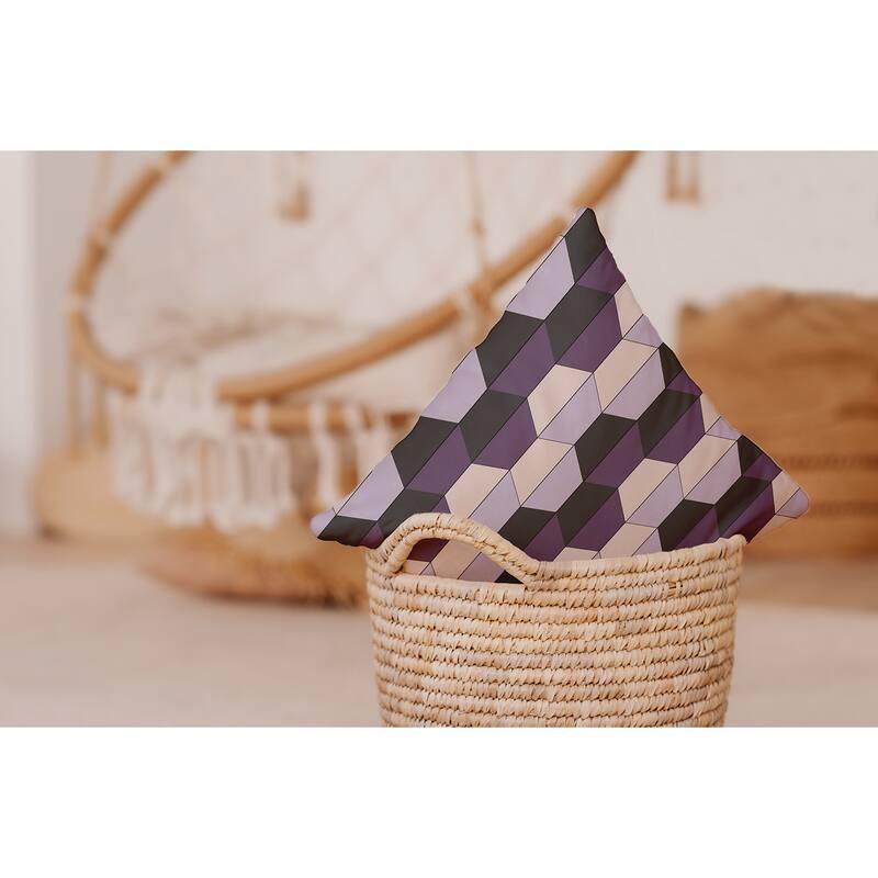 Hex Pattern Indoor/Outdoor Throw Pillow