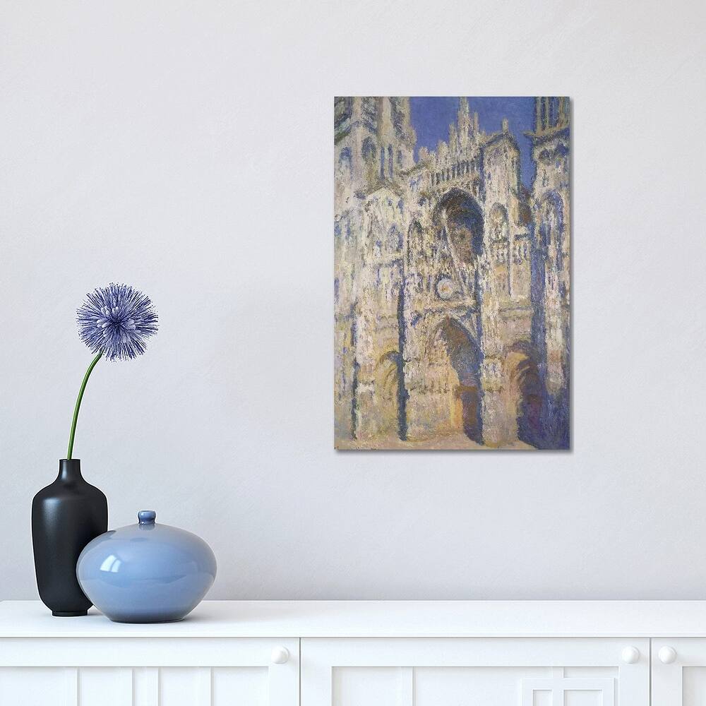 iCanvas "Rouen Cathedral in Full Sunlight - Harmony in Blue and Gold, 1894" by Claude Monet Canvas Print