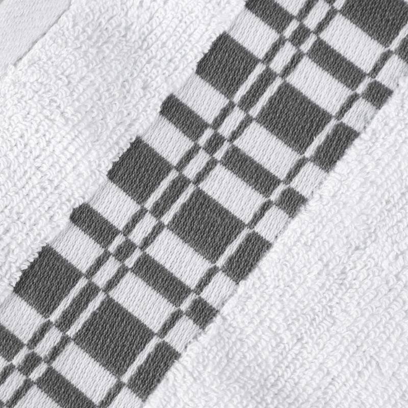 Superior Larissa Cotton Embroidered Geometric Border Bath Towel Set of 4
