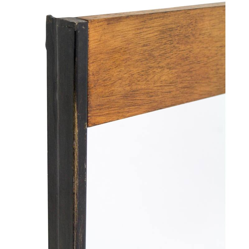 Cliveden Wood & Metal Wall Mirror - 32"h x 21"w x 1.5"d