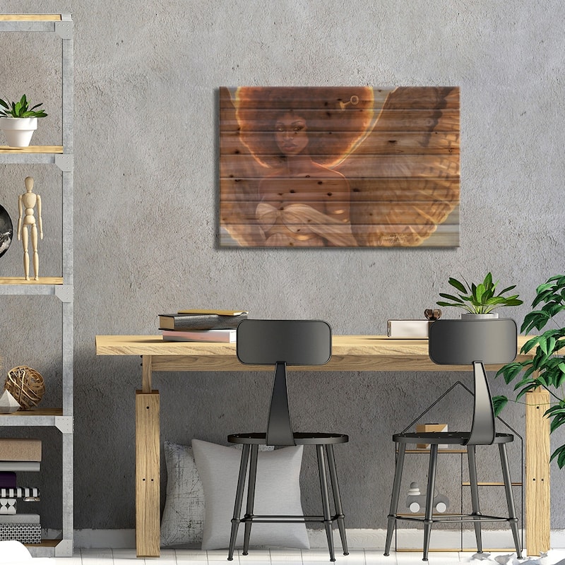 Halo Print On Wood by Hillary D Wilson - Multi-Color