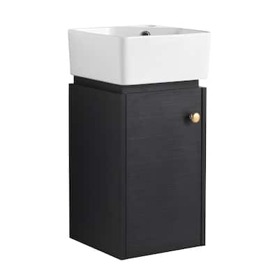 Bathroom Vanity with Sink 12 Inch,Bathroom Vanit,Soft Close Door,Small Bathroom Vanity with Sink,12 inch L X12inch W X24.1inch H