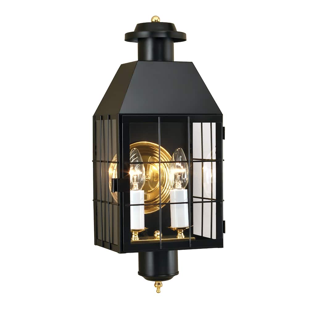 American Heritage 21.75'' High 2-Light Outdoor Sconce - Black - 21.5 inch Tall