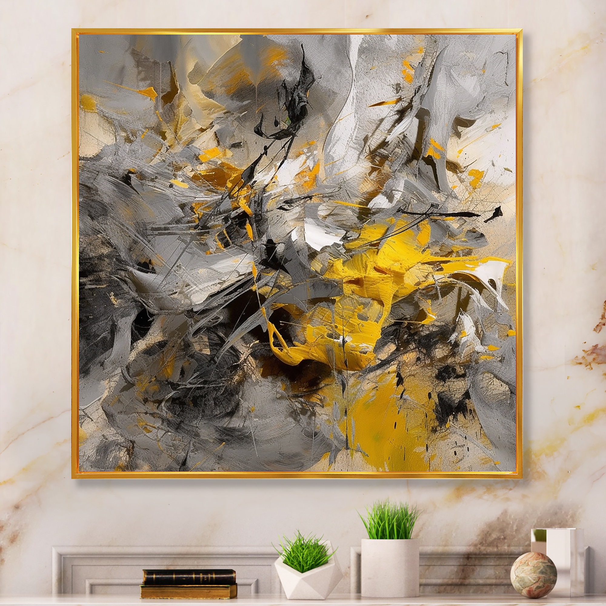 Mustard wall art discount